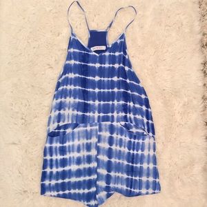 Blue Tie-Dye Romper